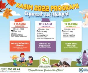 OYUNCAK EVİ KASIM AYI PROGRAMI AÇIKLANDI