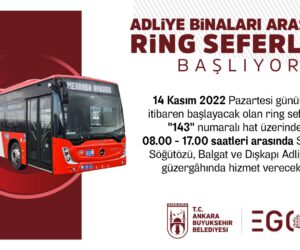 Başkentte Adliyelere ulaşım kolaylaşıyor