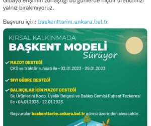 KIRSAL KALKINMADA BAŞKENT MODELİ: MAZOT VE SIVI GÜBRE DESTEĞİ BAŞLIYOR