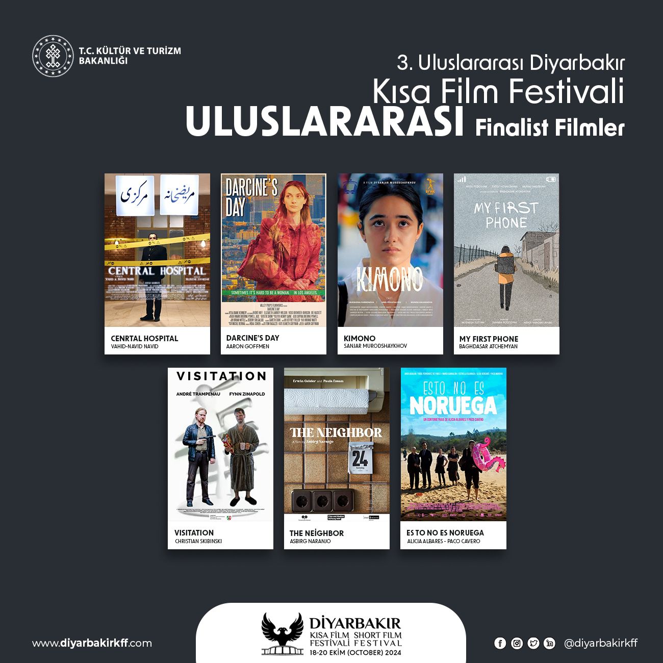 3.ULUSLARARASI DİYARBAKIR KISA FİLM FESTİVALİ 18-20 EKİM TARİHLERİNDE